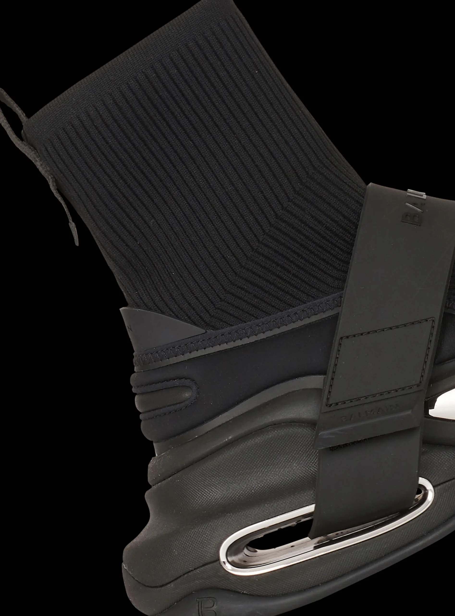 Outlet Neoprene And Knit B-Bold High-top Sneakers With Straps B-Bold