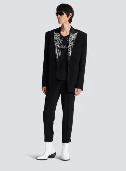Best Sale Blazer With Embroidered Bamboo Collar Jackets And Blazers