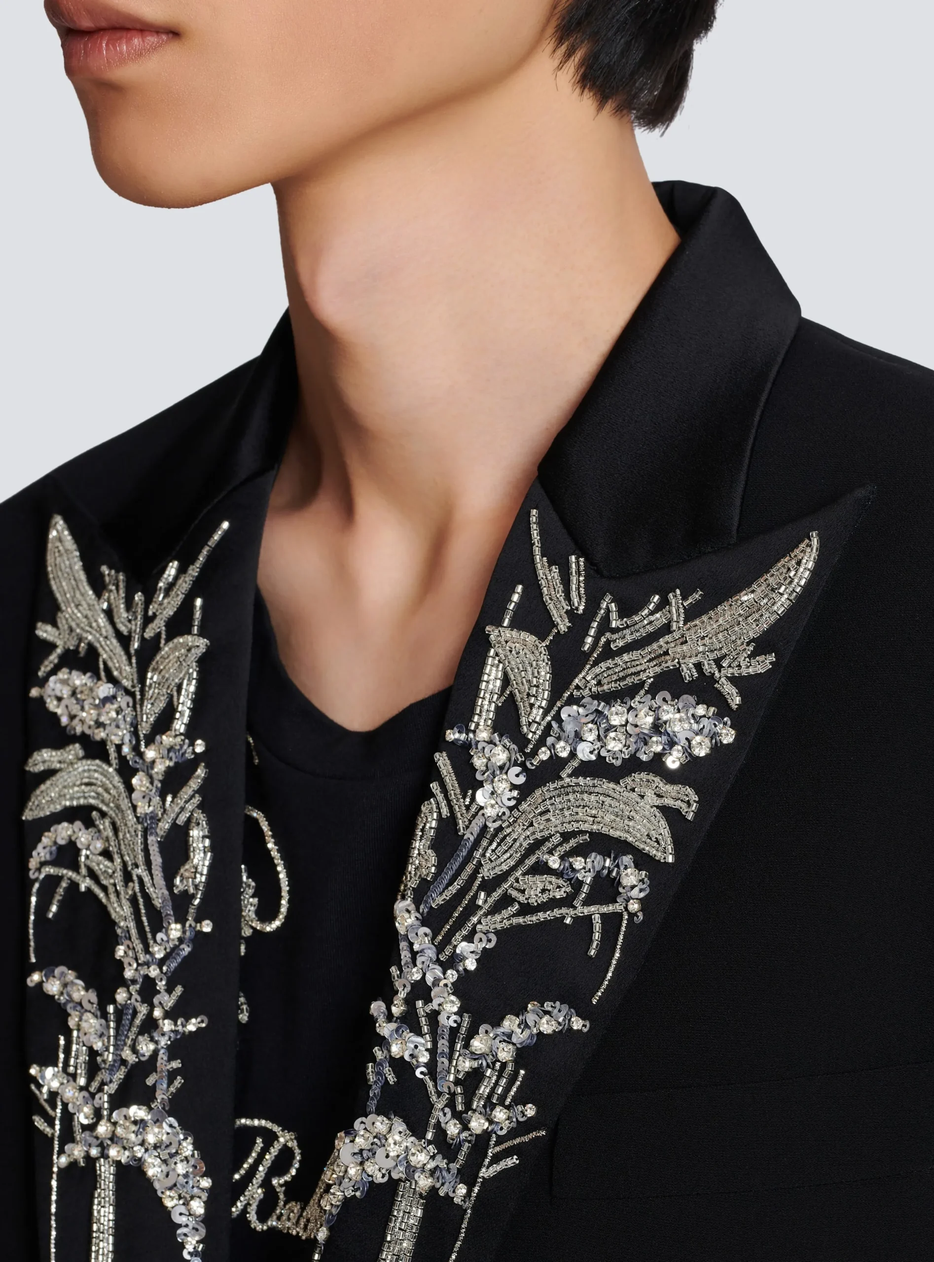 Best Sale Blazer With Embroidered Bamboo Collar Jackets And Blazers