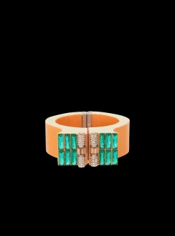 Cheap Brass, Rhinestone And Resin Cuff Women Fashion Jewelry