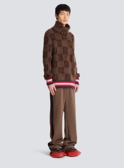 Cheap Brushed Mohair Jumper With Monogram Print Knitwear