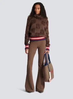 Sale Brushed Mohair Jumper With Monogram Print Women Knitwear