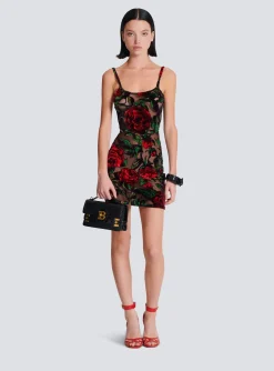 Shop Burnout Velvet Dress With Rose Print Women Dresses