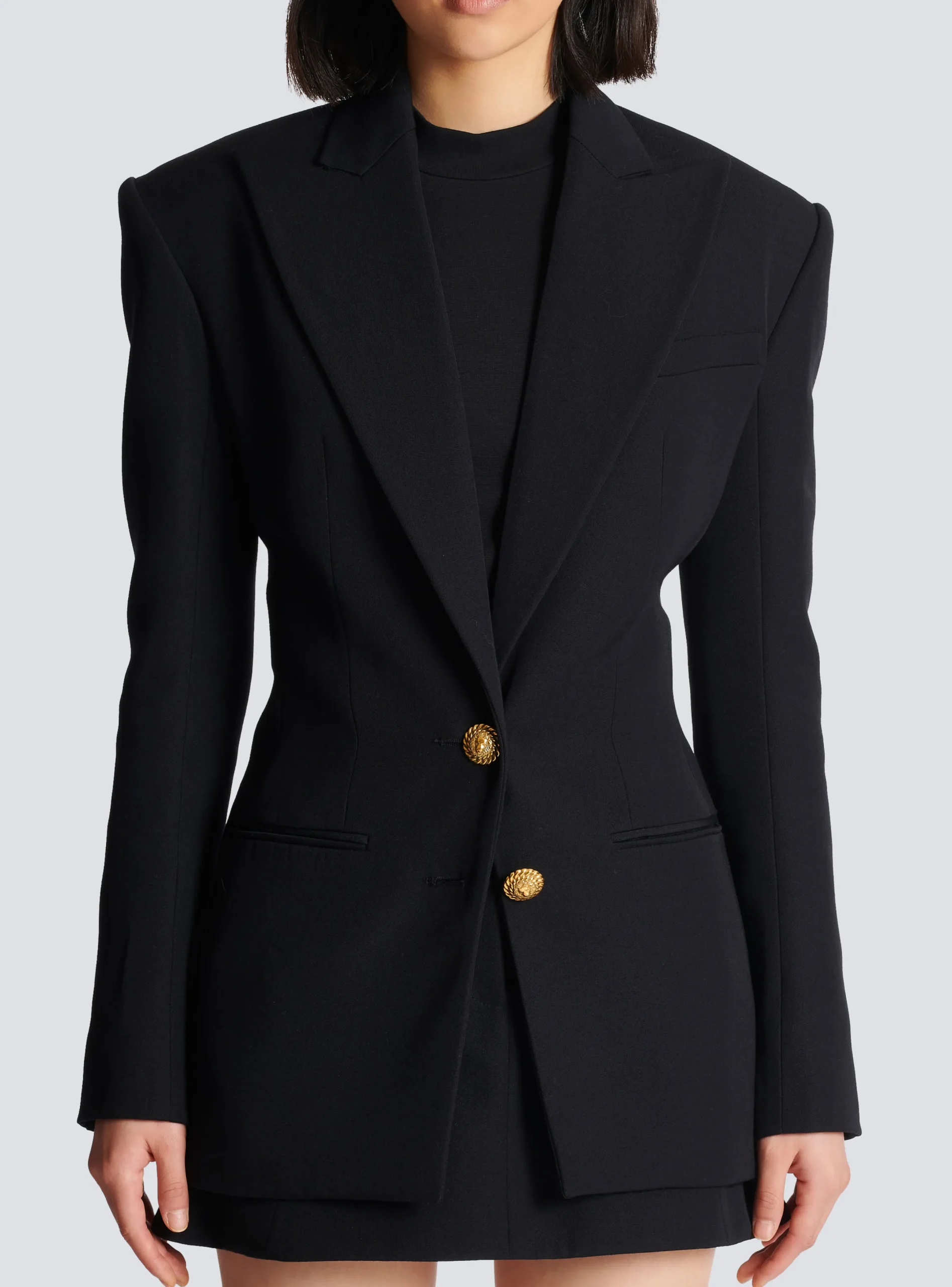 Flash Sale 2-button Cinched-waist Jacket Women Jackets And Blazers