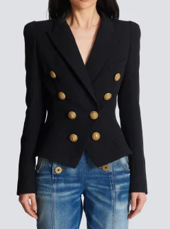 Sale 8-button Cinched-waist Jacket Women Jackets And Blazers