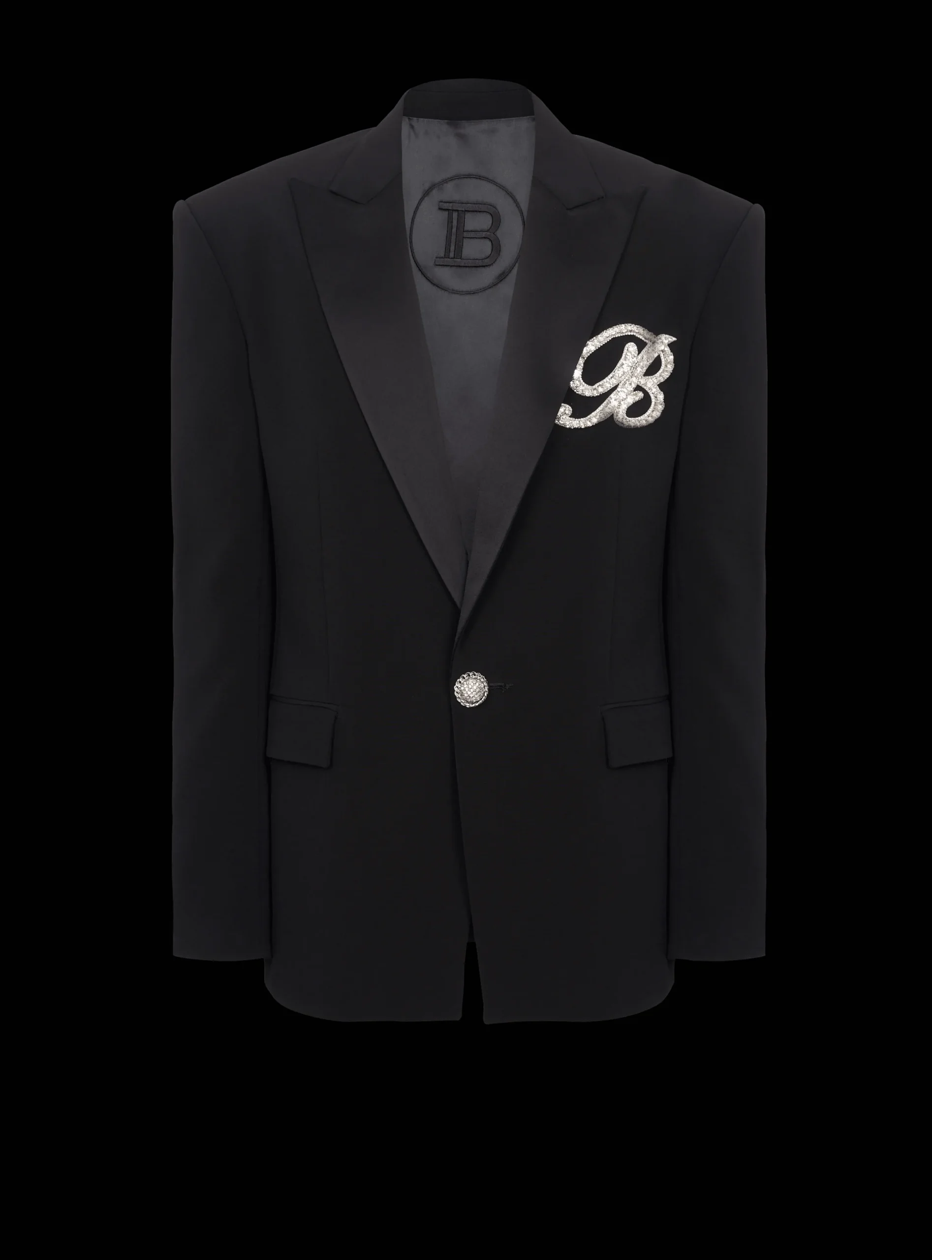 Shop 1-button Crepe And Satin Jacket Jackets And Blazers