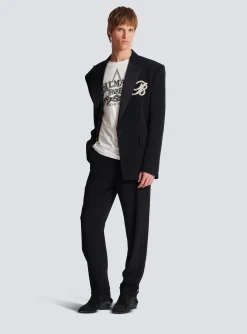 Shop 1-button Crepe And Satin Jacket Jackets And Blazers