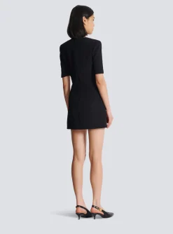 Store 8-button Crepe Dress Women Dresses