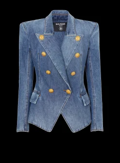 Online 8-button Denim Jacket Women Denim|Jackets And Blazers