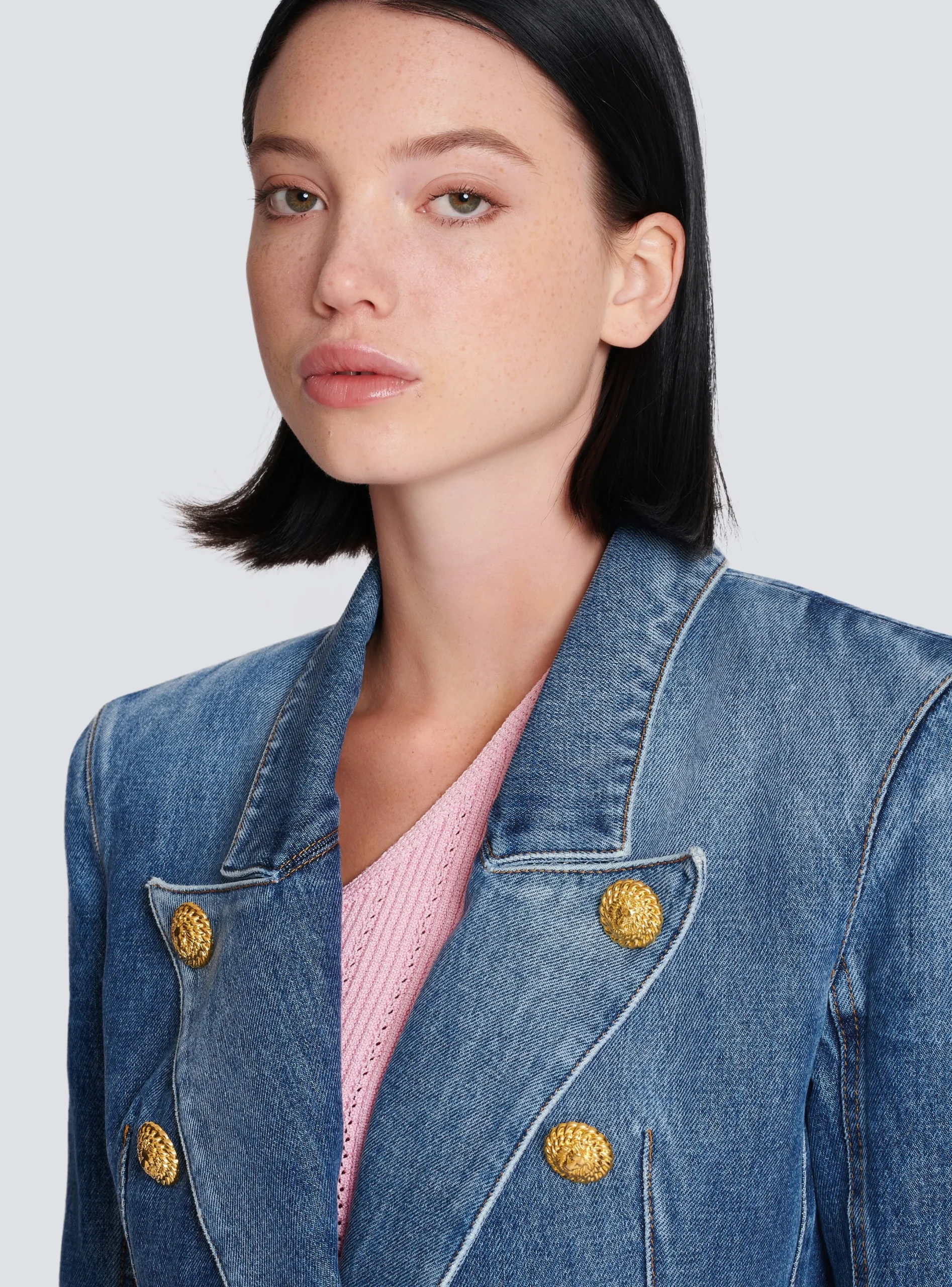 Online 8-button Denim Jacket Women Denim|Jackets And Blazers