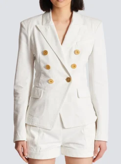 Best Sale 6-button Denim Jacket Women Jackets And Blazers