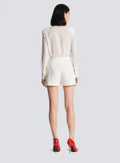 Flash Sale 6-button Denim Shorts Women Denim|Trousers And Shorts