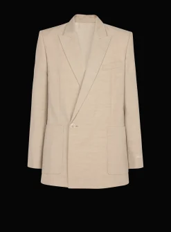 New 1-button Jacket In Fluid Canvas Jackets And Blazers