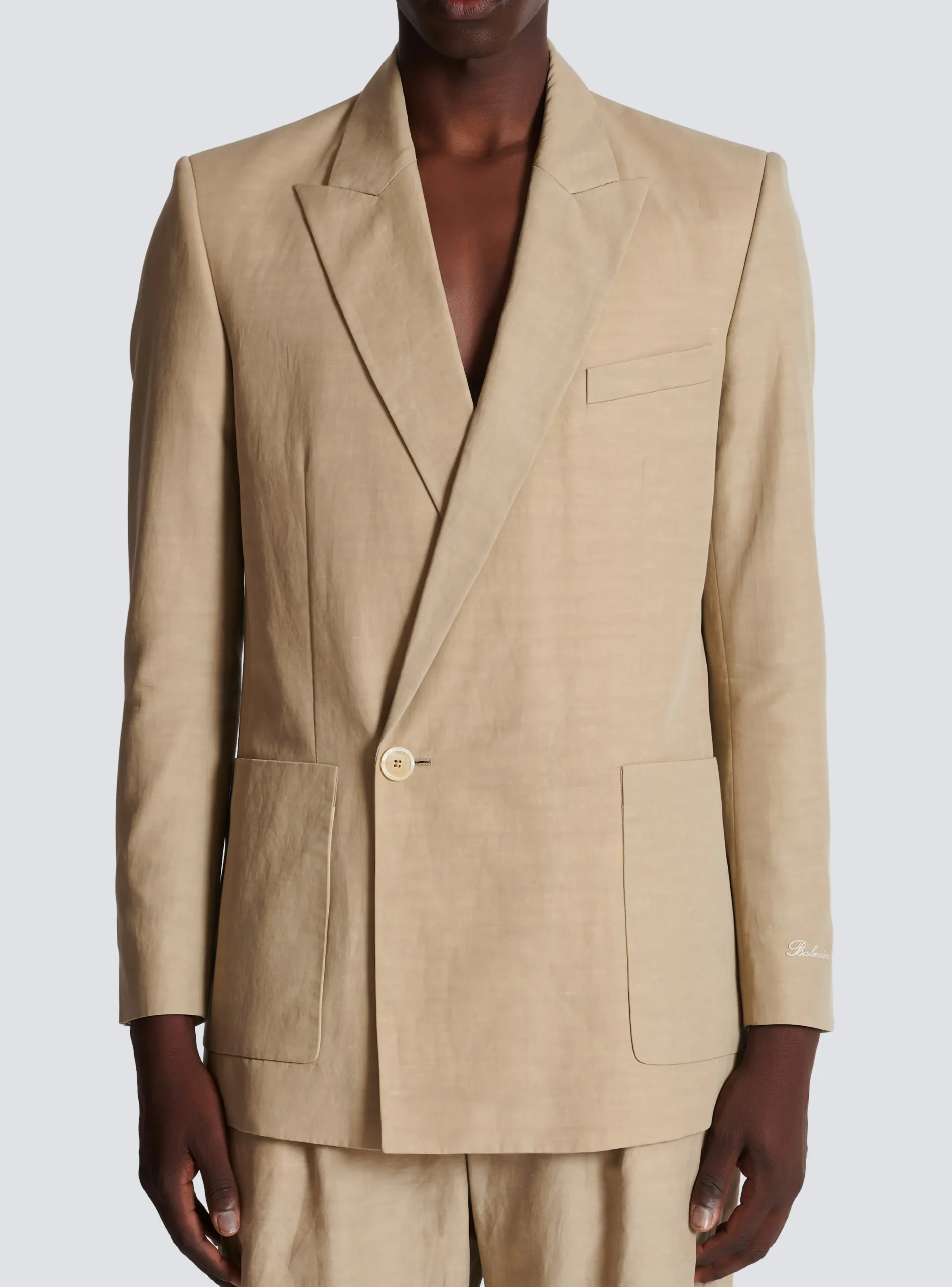 New 1-button Jacket In Fluid Canvas Jackets And Blazers