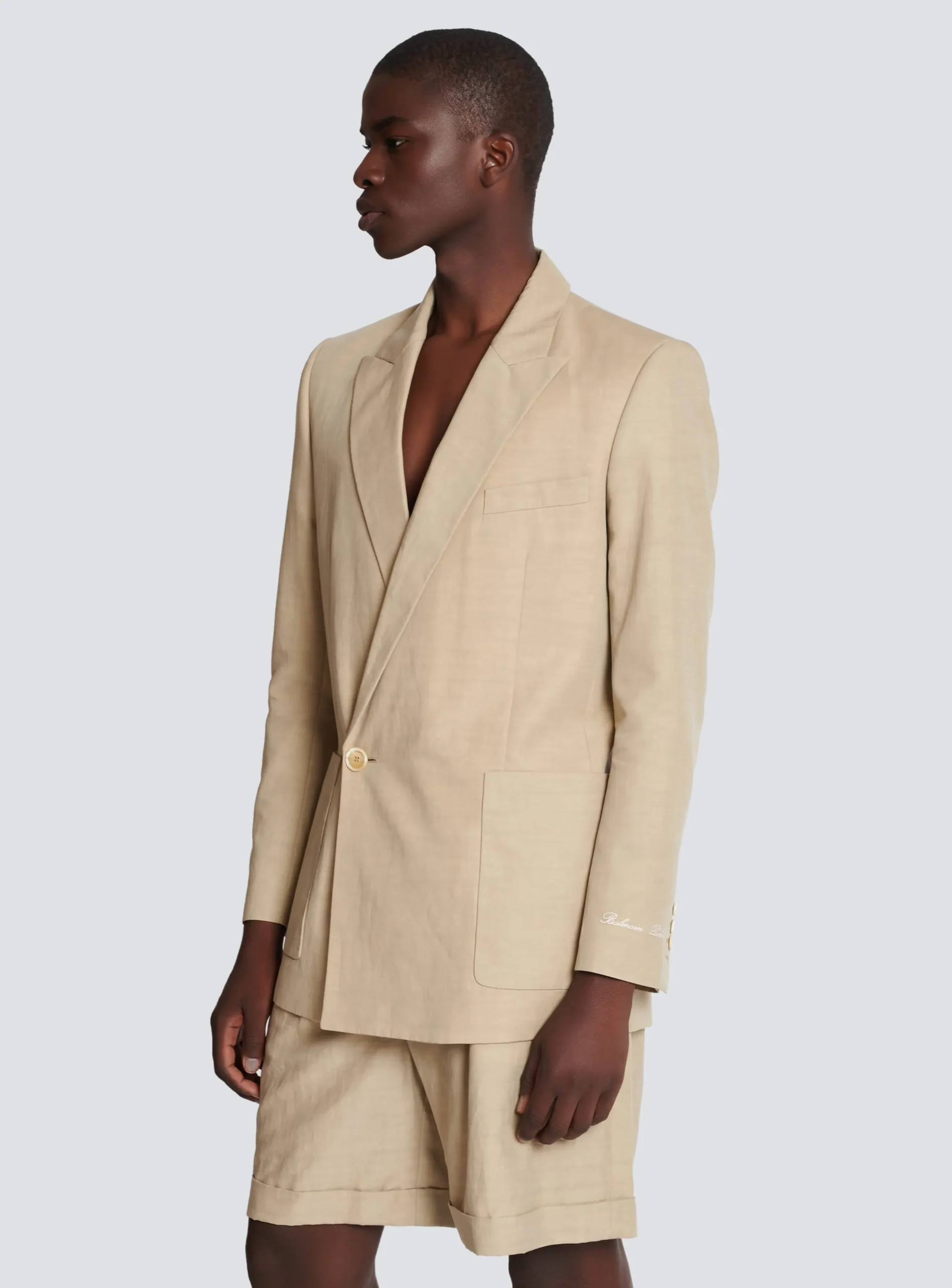 New 1-button Jacket In Fluid Canvas Jackets And Blazers