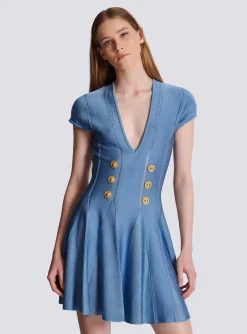 Store 6-button Knit Dress Women Knitwear|Dresses