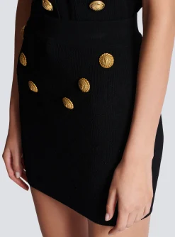 Hot 6-button Knit Skirt Women Skirts|Knitwear