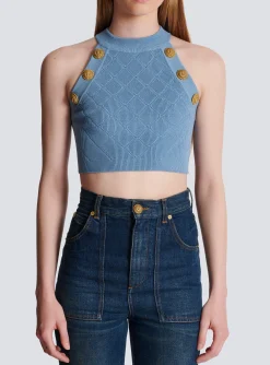 Cheap 6-button Knit Tank Top Women Knitwear|Tops And Shirts
