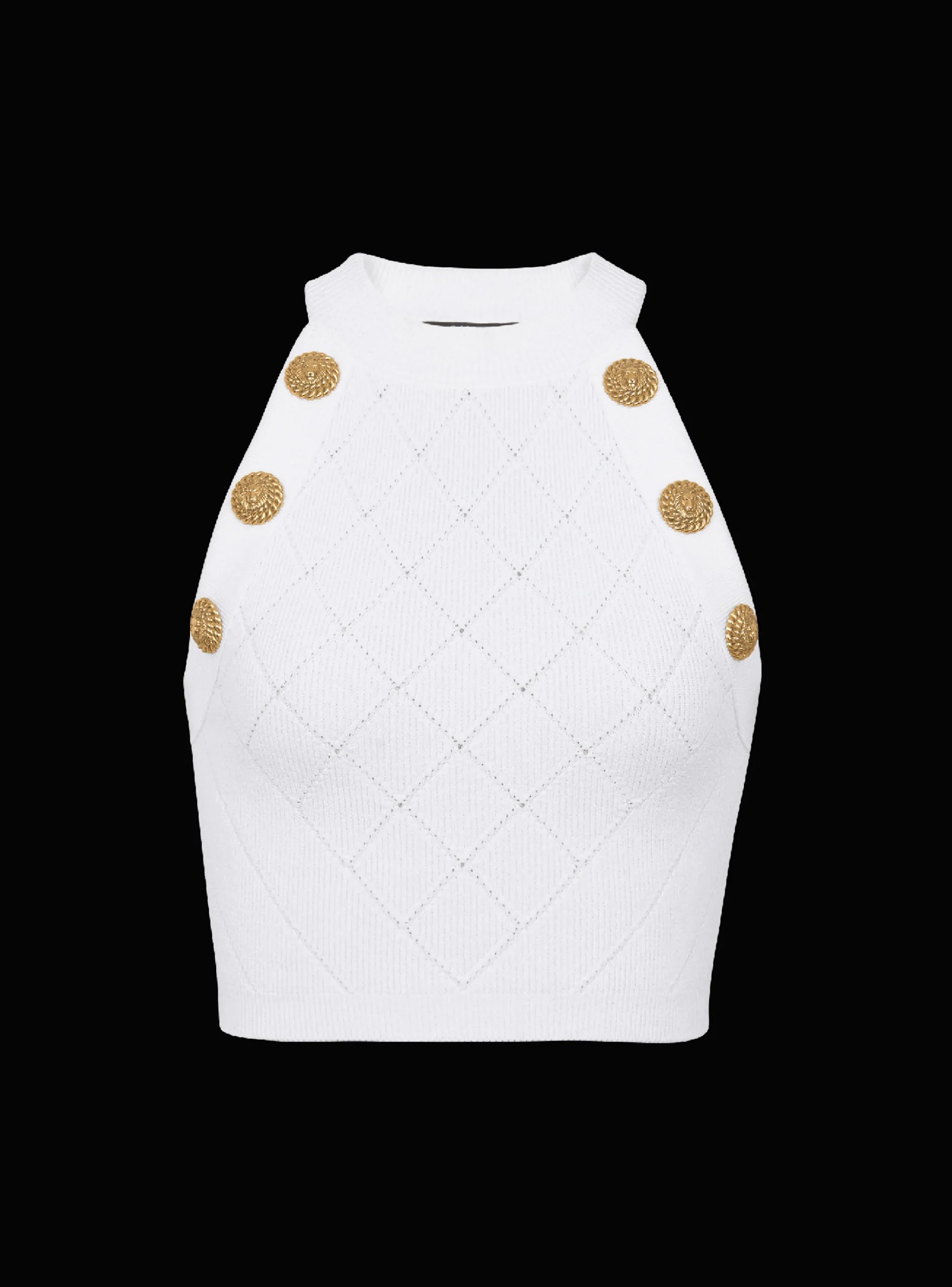 Shop 6-button Knit Tank Top Women Knitwear|Tops And Shirts