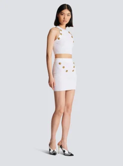 Shop 6-button Knit Tank Top Women Knitwear|Tops And Shirts