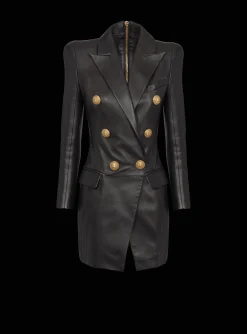 Cheap 6-button Leather Dress Women Dresses