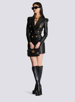 Cheap 6-button Leather Dress Women Dresses