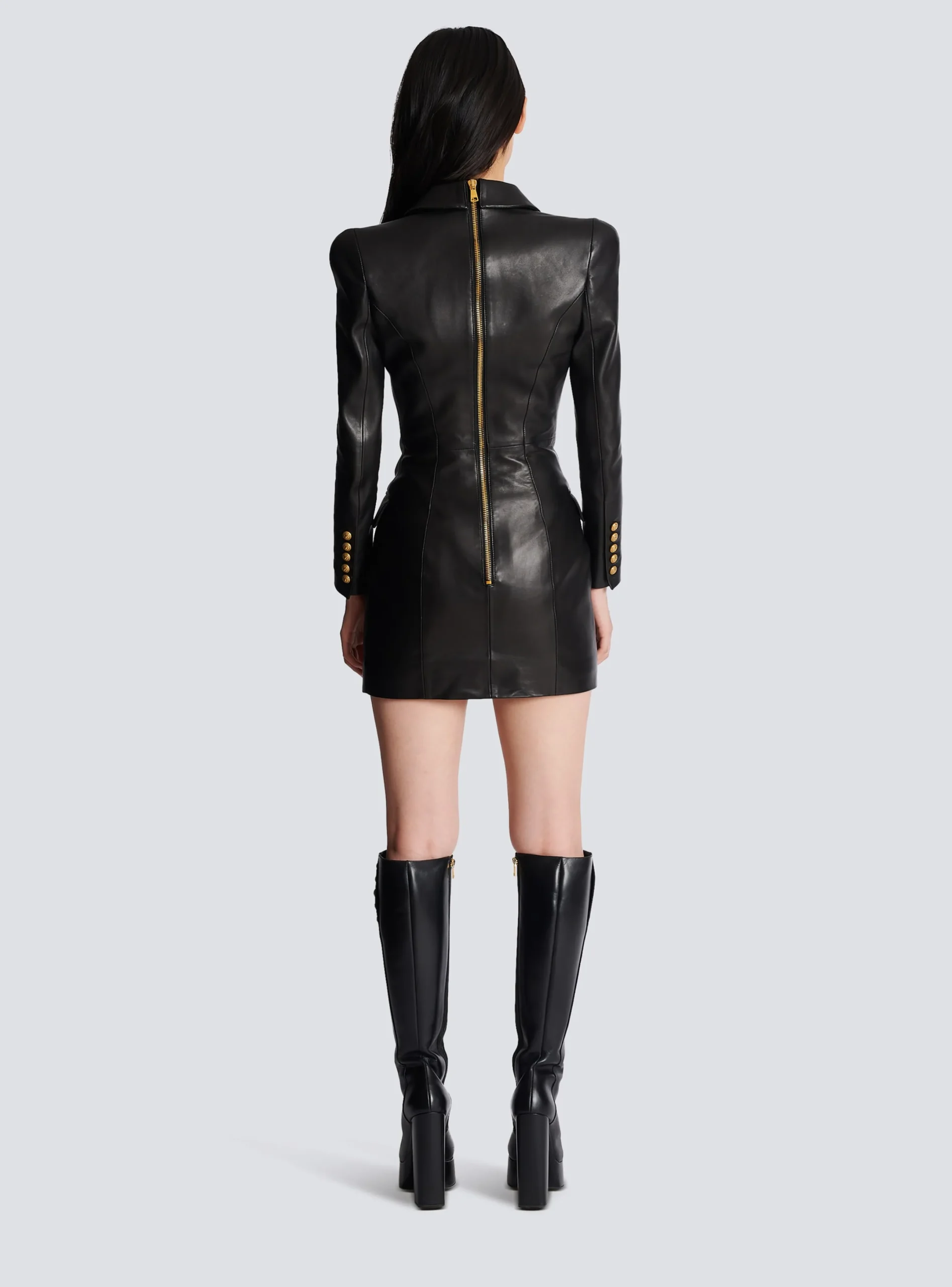 Cheap 6-button Leather Dress Women Dresses