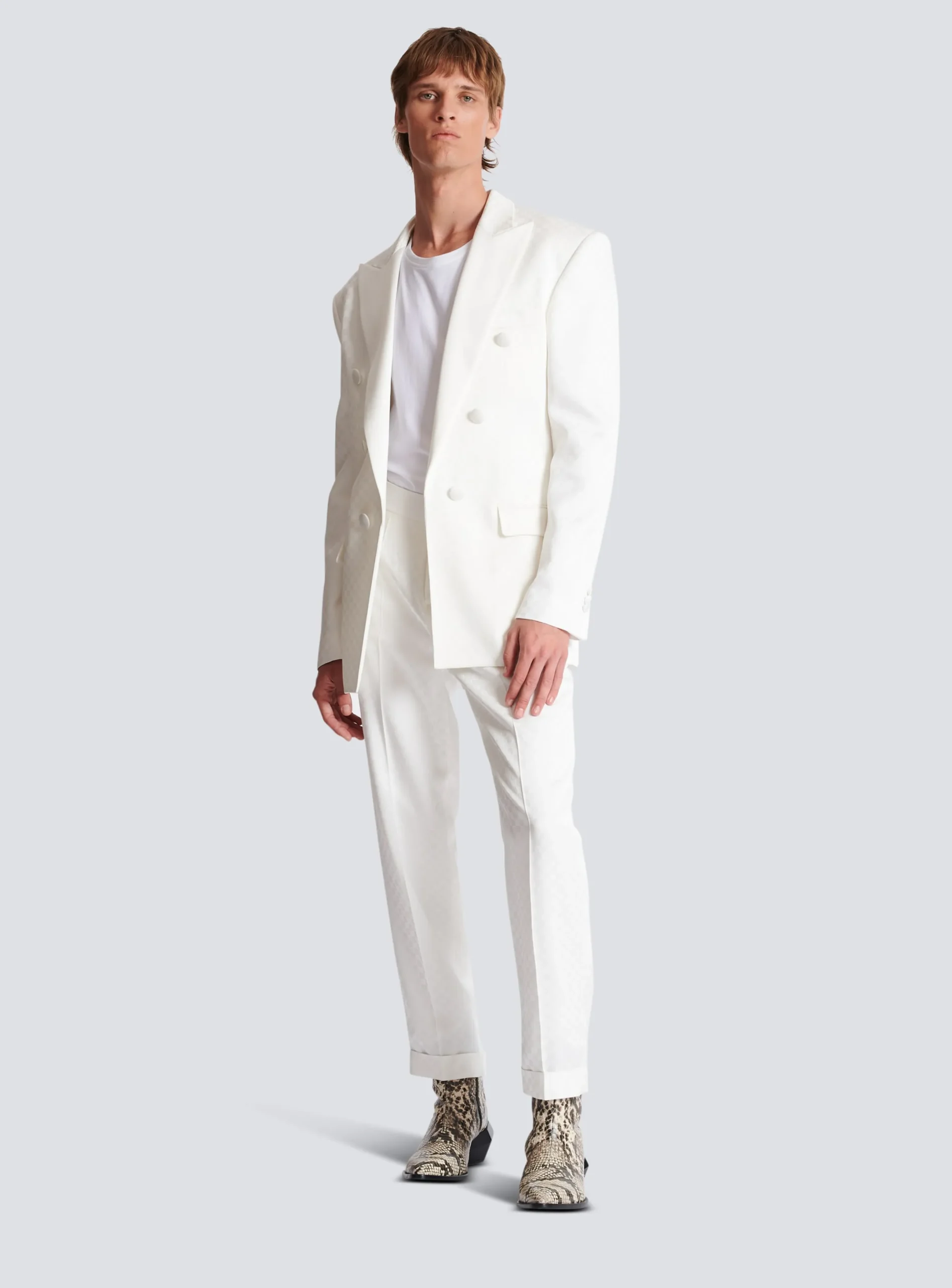 Hot 6-button Monogram Satin Jacket Jackets And Blazers
