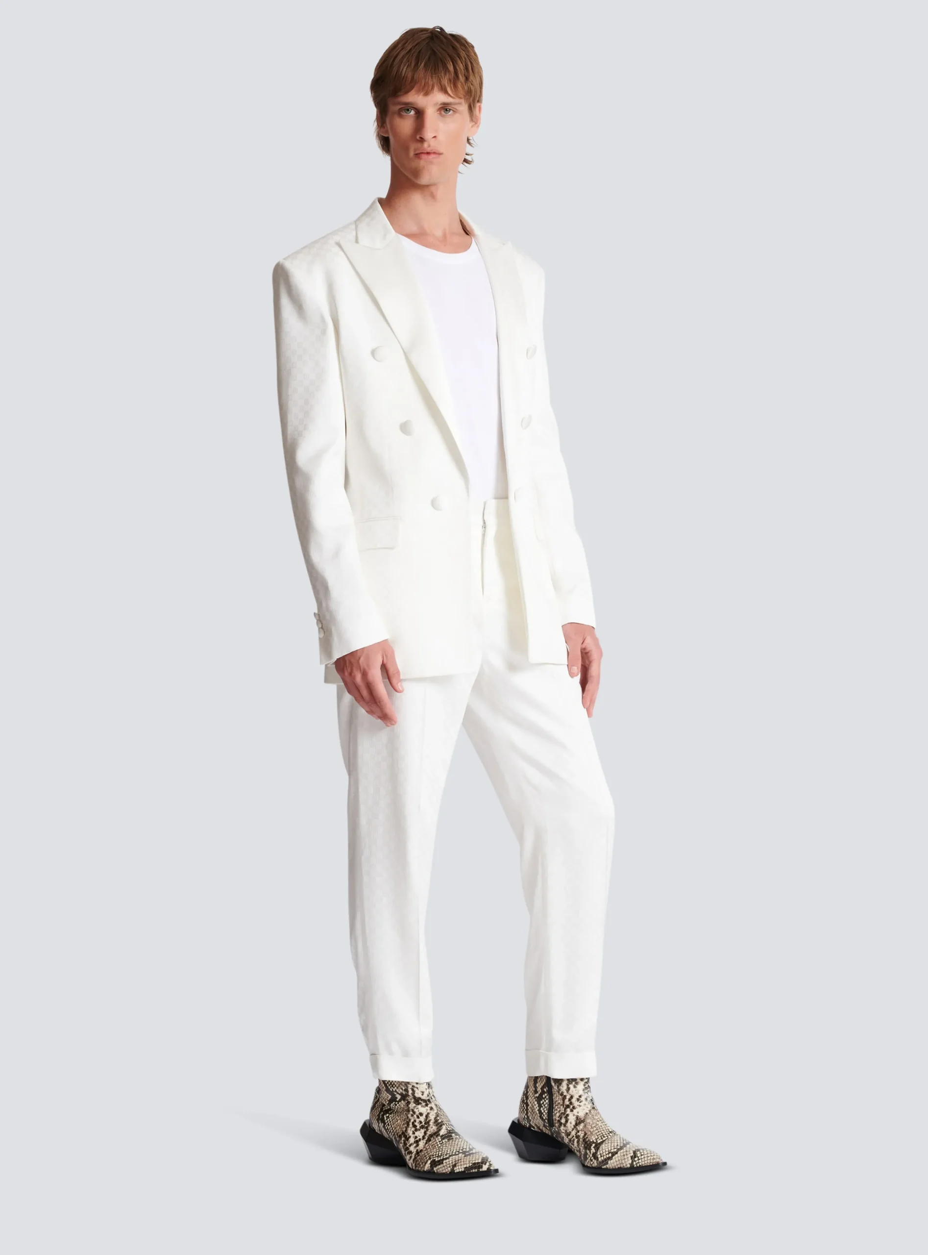 Hot 6-button Monogram Satin Jacket Jackets And Blazers