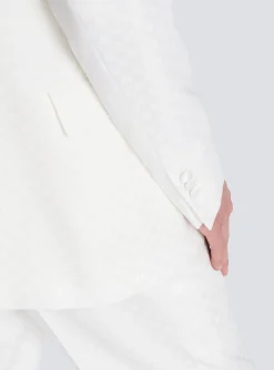 Hot 6-button Monogram Satin Jacket Jackets And Blazers