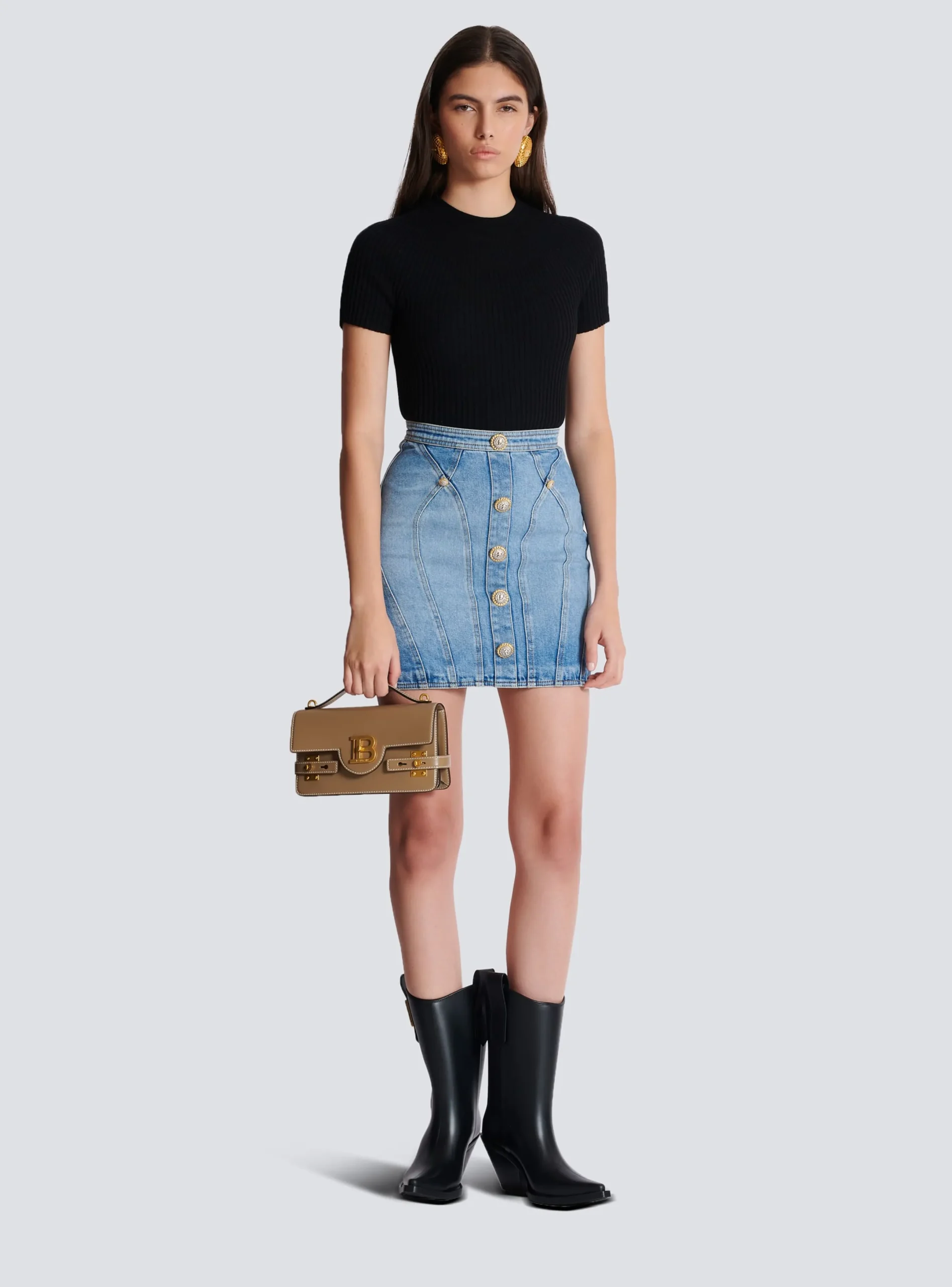 Online Buttoned Denim Skirt Women Skirts