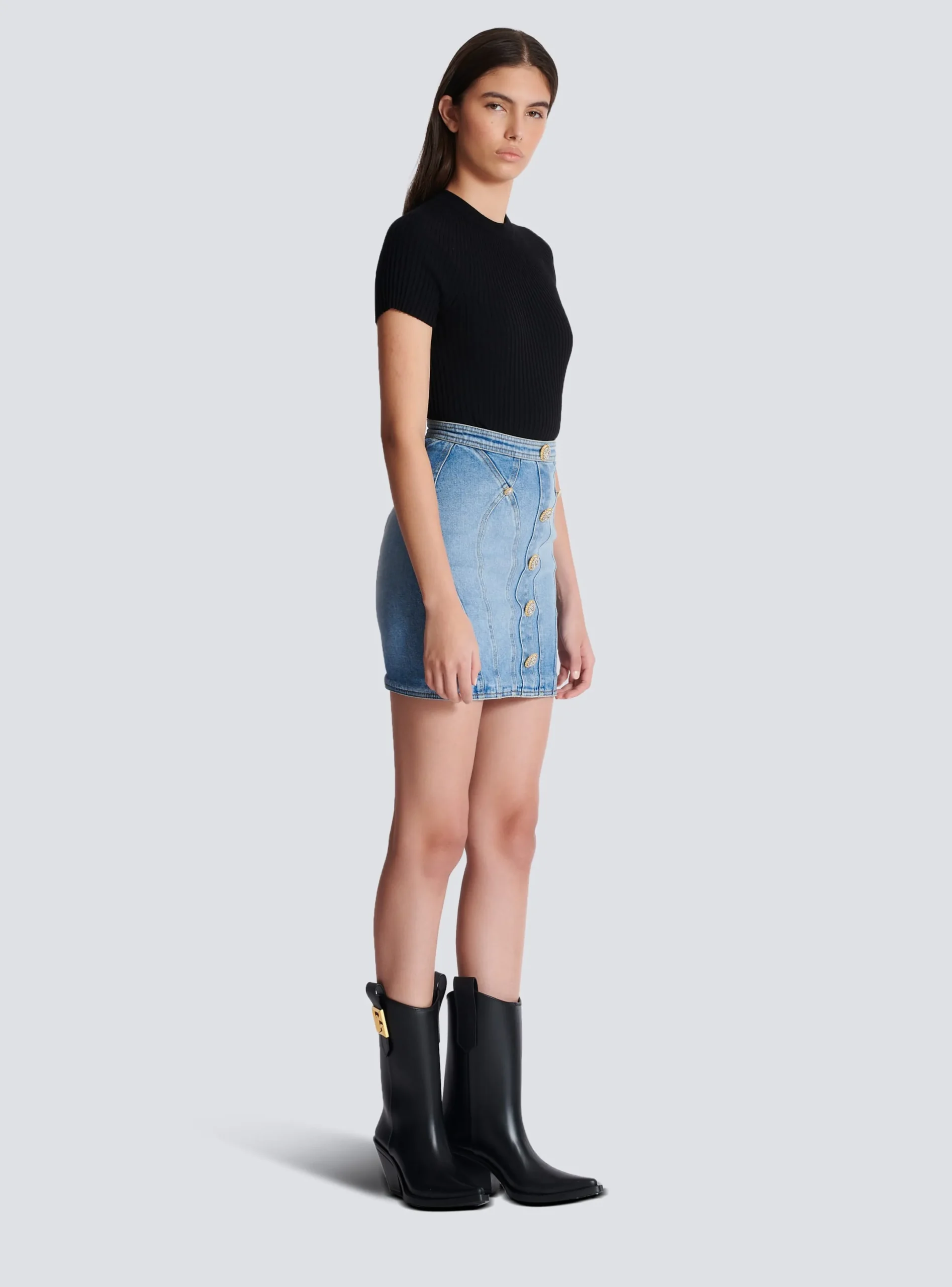 Online Buttoned Denim Skirt Women Skirts