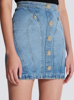 Online Buttoned Denim Skirt Women Skirts
