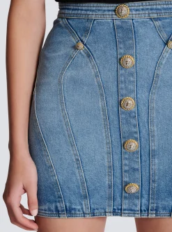 Online Buttoned Denim Skirt Women Skirts