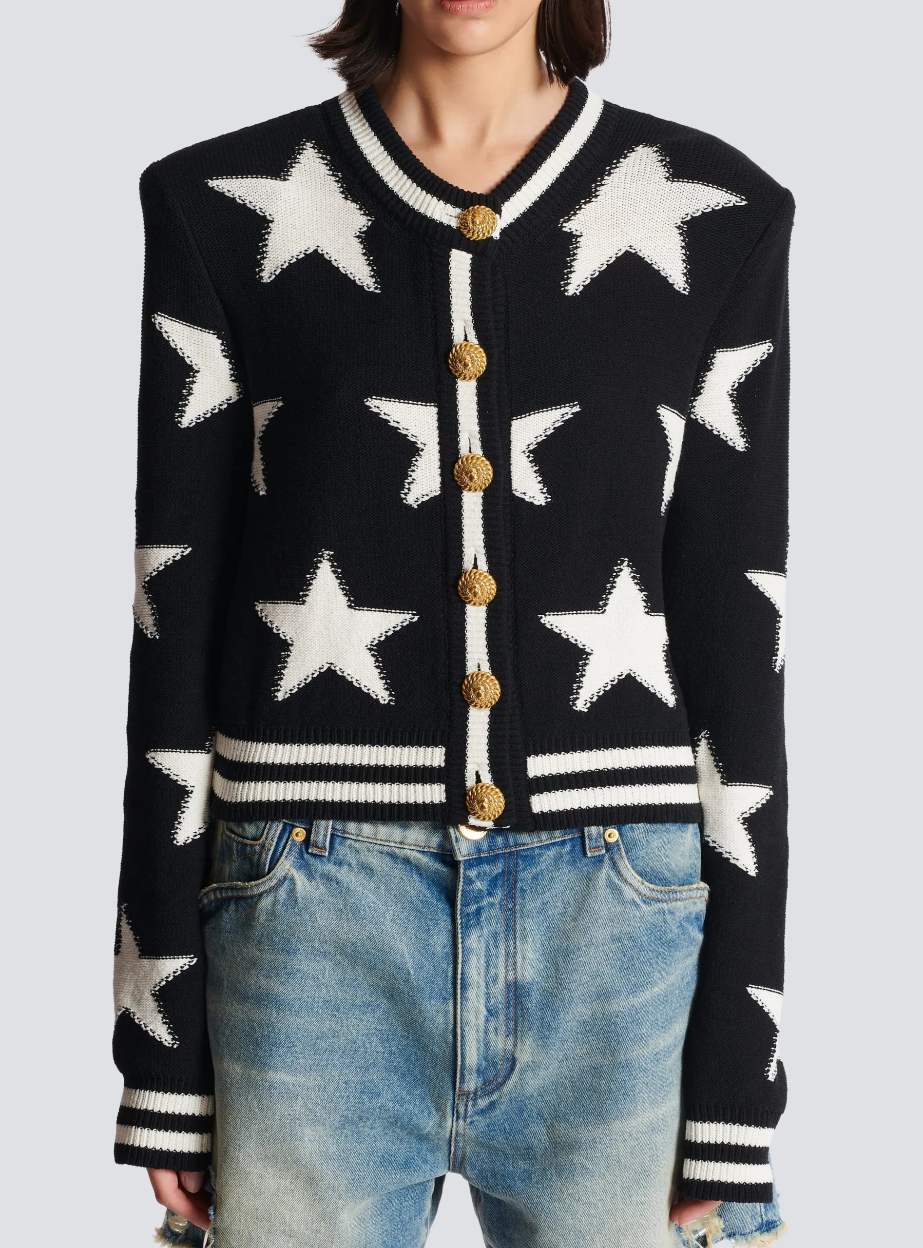Online Buttoned Knit Cardigan Women Knitwear