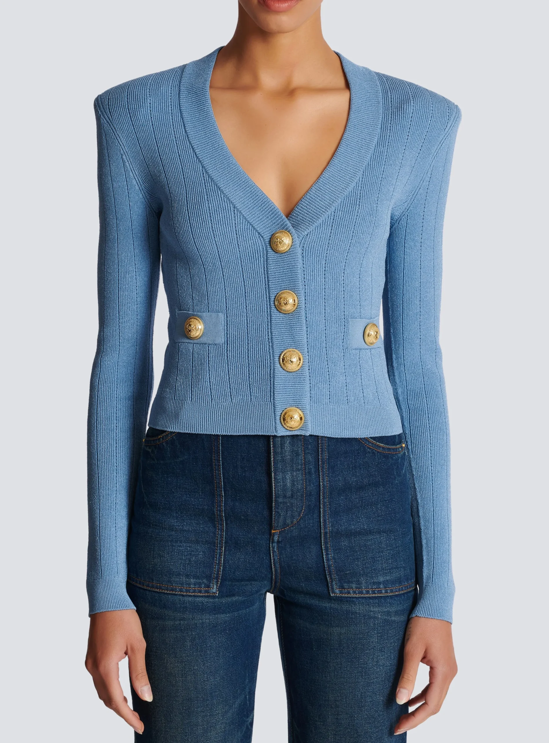 Discount Buttoned Knit Cardigan Women Knitwear