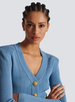 Discount Buttoned Knit Cardigan Women Knitwear