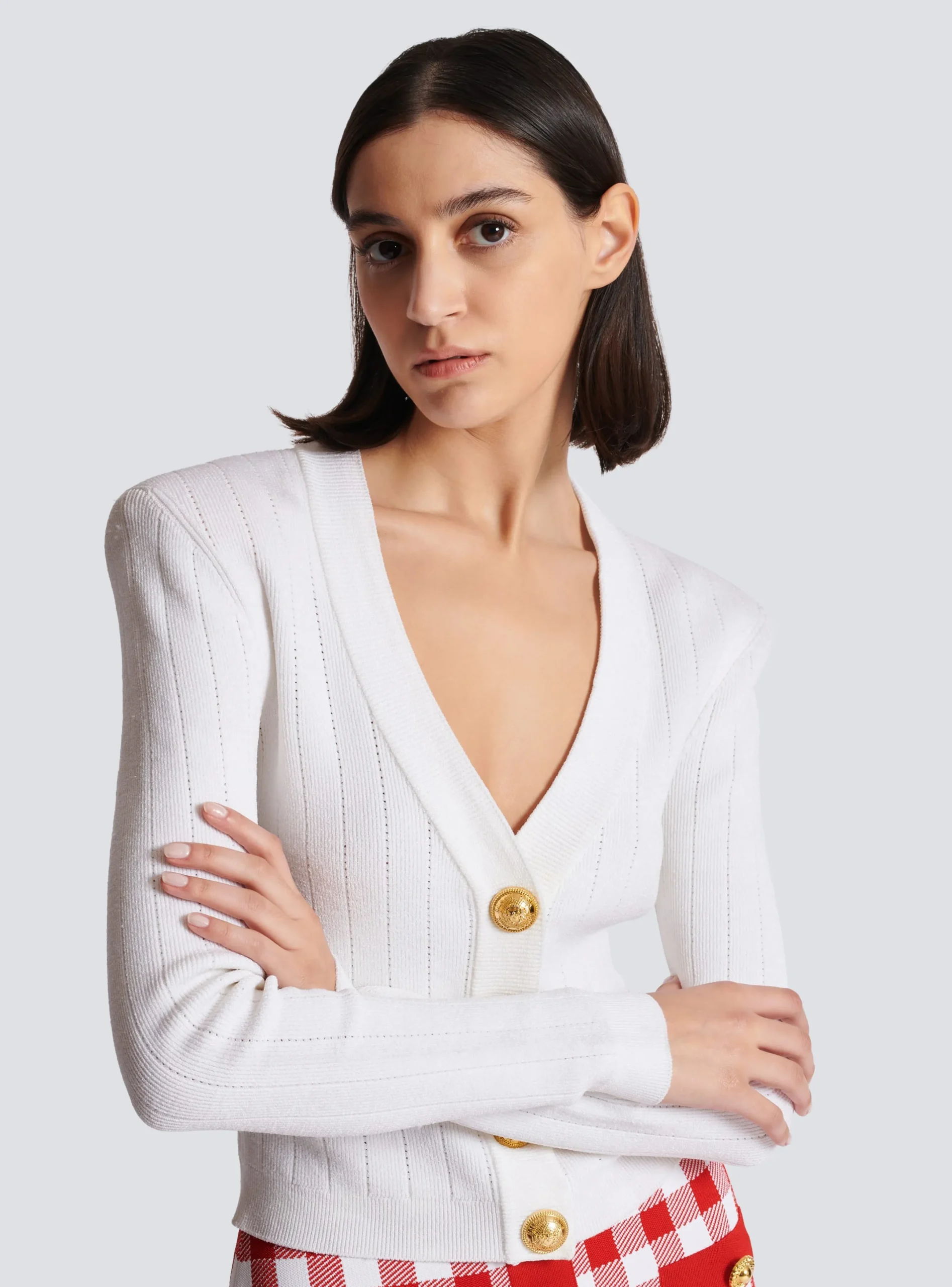 Shop Buttoned Knit Cardigan Women Knitwear