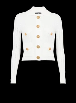 Hot Buttoned Knit Cardigan Women Knitwear