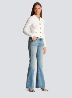 Hot Buttoned Knit Cardigan Women Knitwear