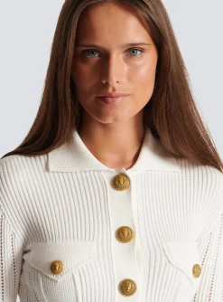 Hot Buttoned Knit Cardigan Women Knitwear
