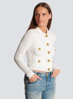 Hot Buttoned Knit Cardigan Women Knitwear
