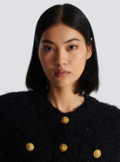 Store Buttons Tweed Jacket Women Jackets And Blazers