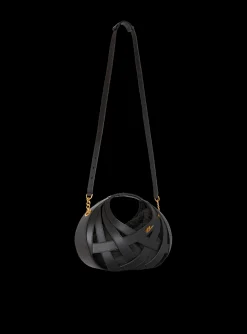 Store Calfskin Basket Bag With An Openwork Grid Motif Women Shoulder Bags|Crossbody Bags
