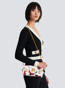 Cheap Calfskin B-Buzz Pouch 23 With A Roses Print And Embossed Grid Motif Women Mini Bags|Shoulder Bags