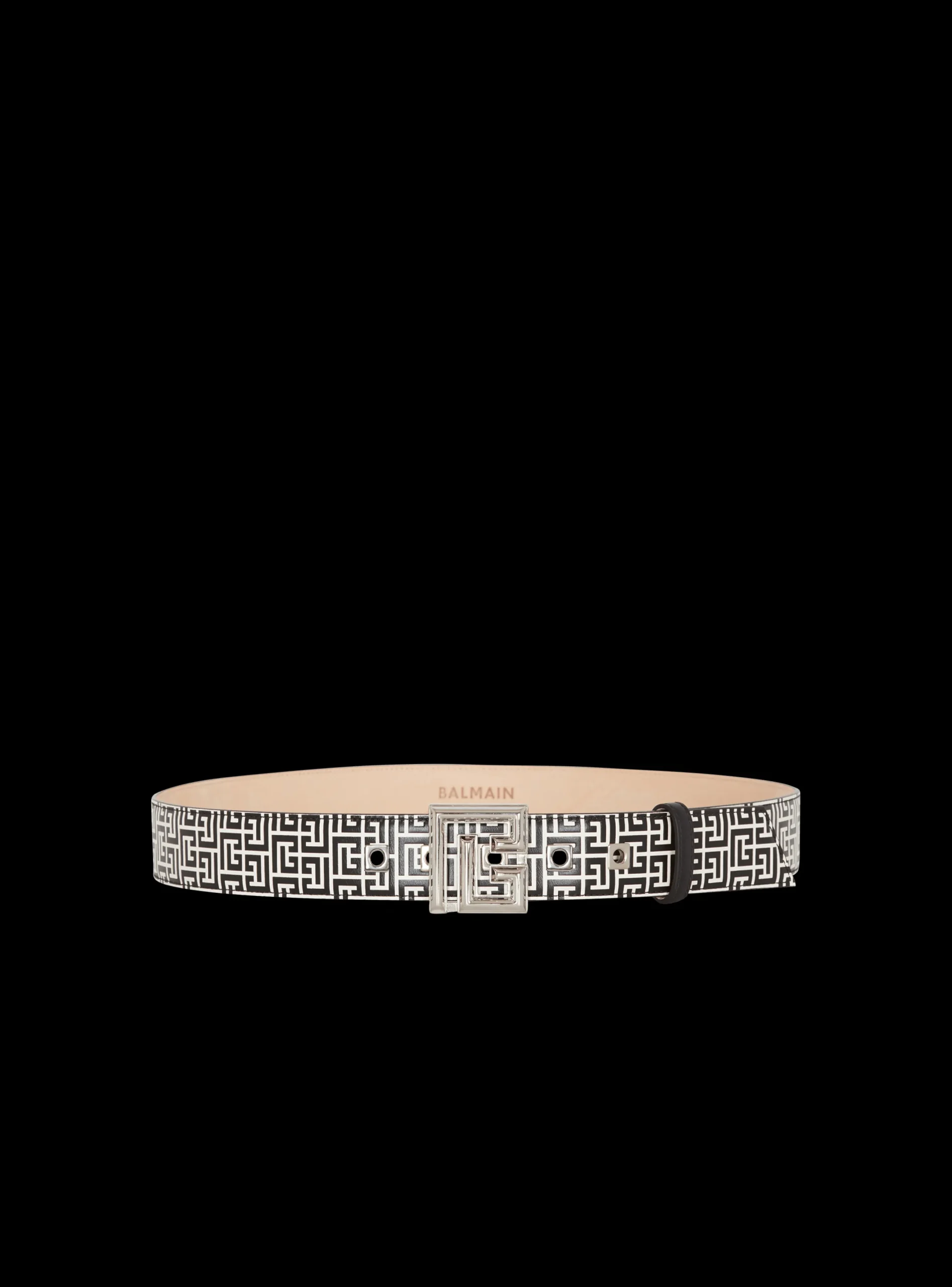 Cheap Calfskin PB Belt Embossed With The PB Labyrinth Monogram Belts