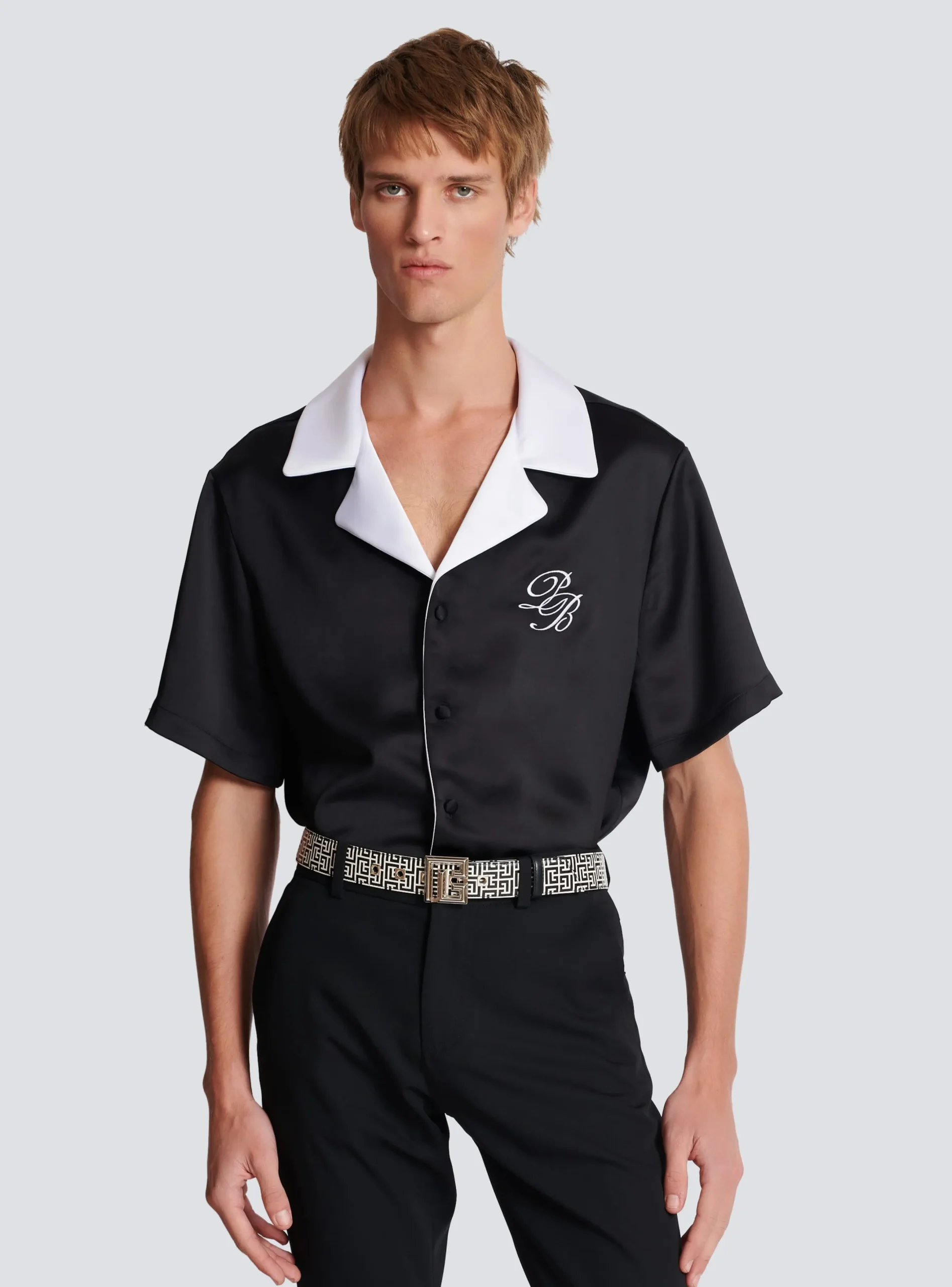 Cheap Calfskin PB Belt Embossed With The PB Labyrinth Monogram Belts