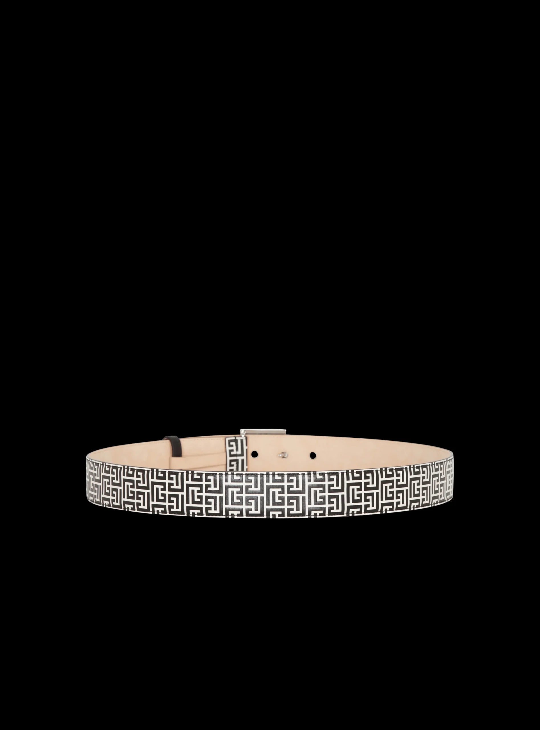 Cheap Calfskin PB Belt Embossed With The PB Labyrinth Monogram Belts