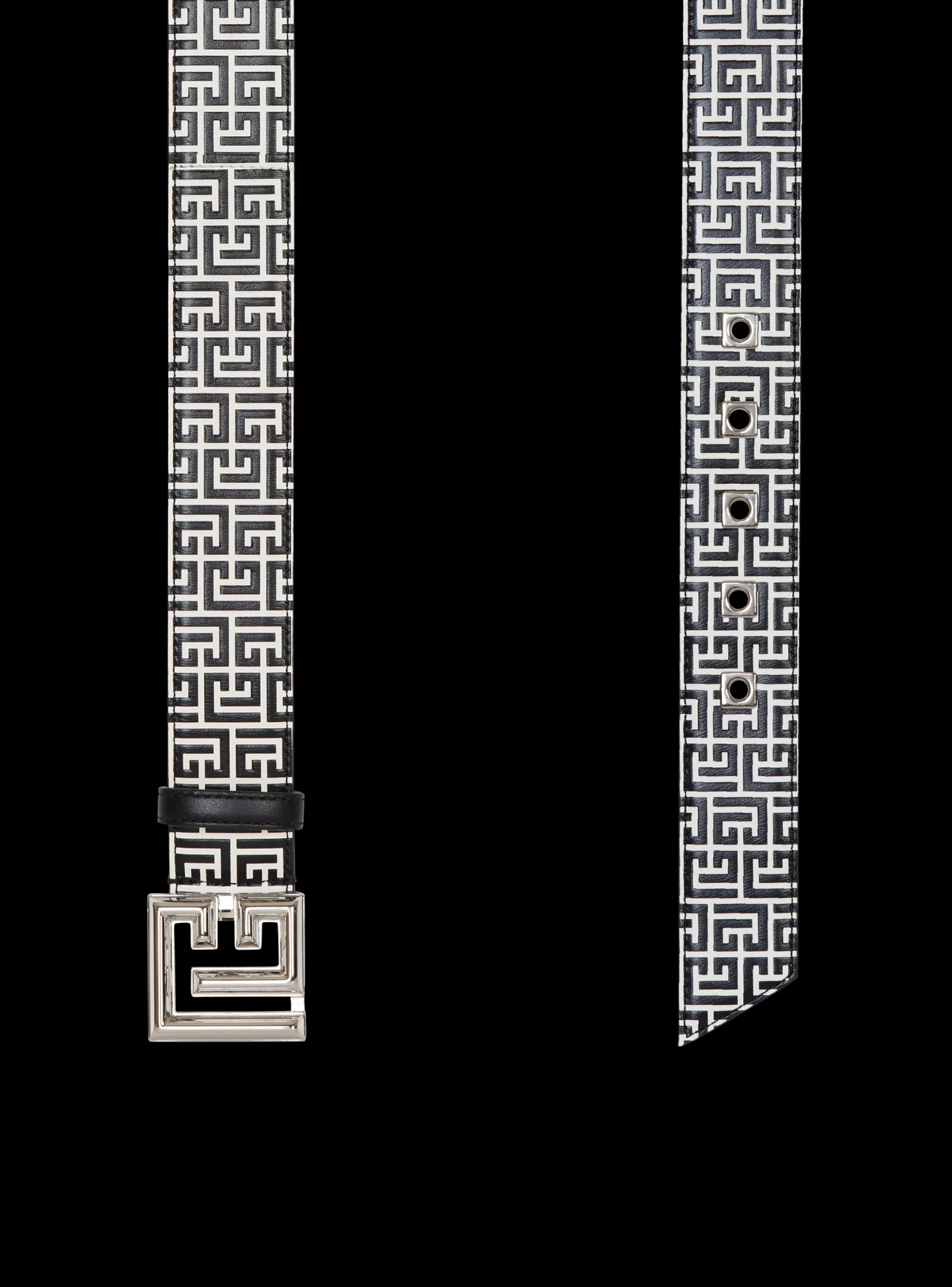 Cheap Calfskin PB Belt Embossed With The PB Labyrinth Monogram Belts