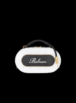 Cheap Calfskin Radio Bag With Signature And Embossed Grid Motif Cross-Body Bags